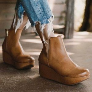 Yellow Box Baylee Wedge Booties